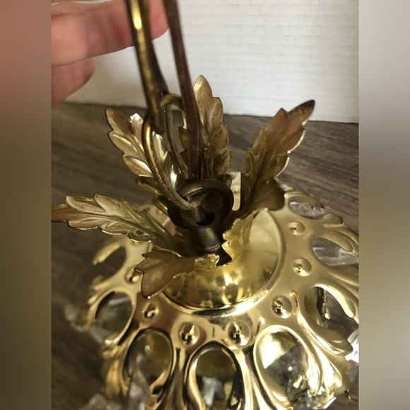 Vtg Mini Upside Down Layered Cake Crystal Chandelier - Picture 12 of 16